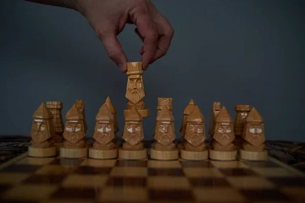 moving chess figure success play