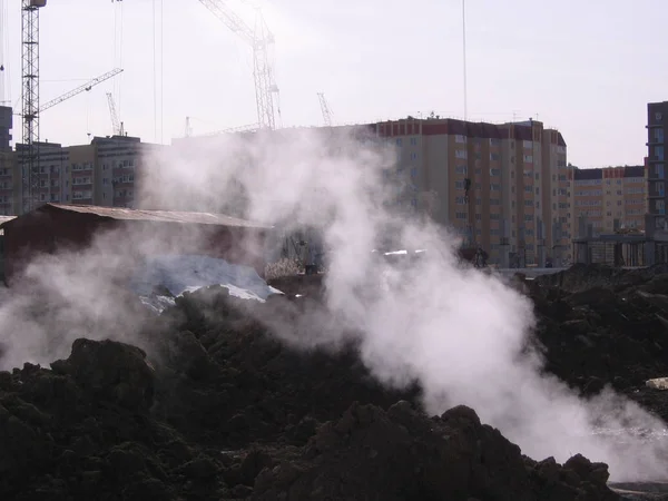 B vinçli endüstriyel peyzaj şantiyesi