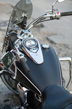 Ultra temiz chopper motosiklet, portre 
