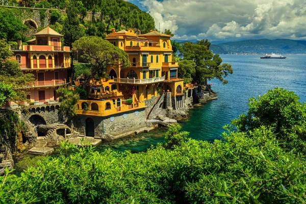 Luxusní Vily Velkolepé Zátoce Portofino Liguria Itálie Evropa — Stock fotografie