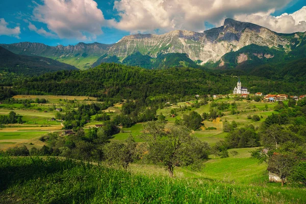 Admirable Travel Hiking Destination High Rocky Mountains Summer Green Fields — Stock Photo, Image