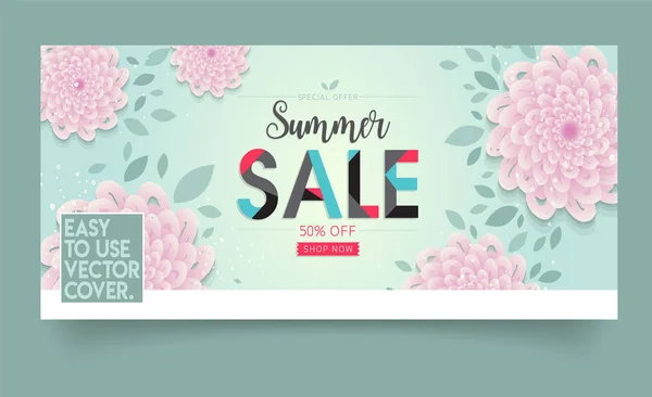 Zomer Verkoop Dekking Trendy Textuur Seizoen Roeping Weekend Vakantie Logo — Stockvector