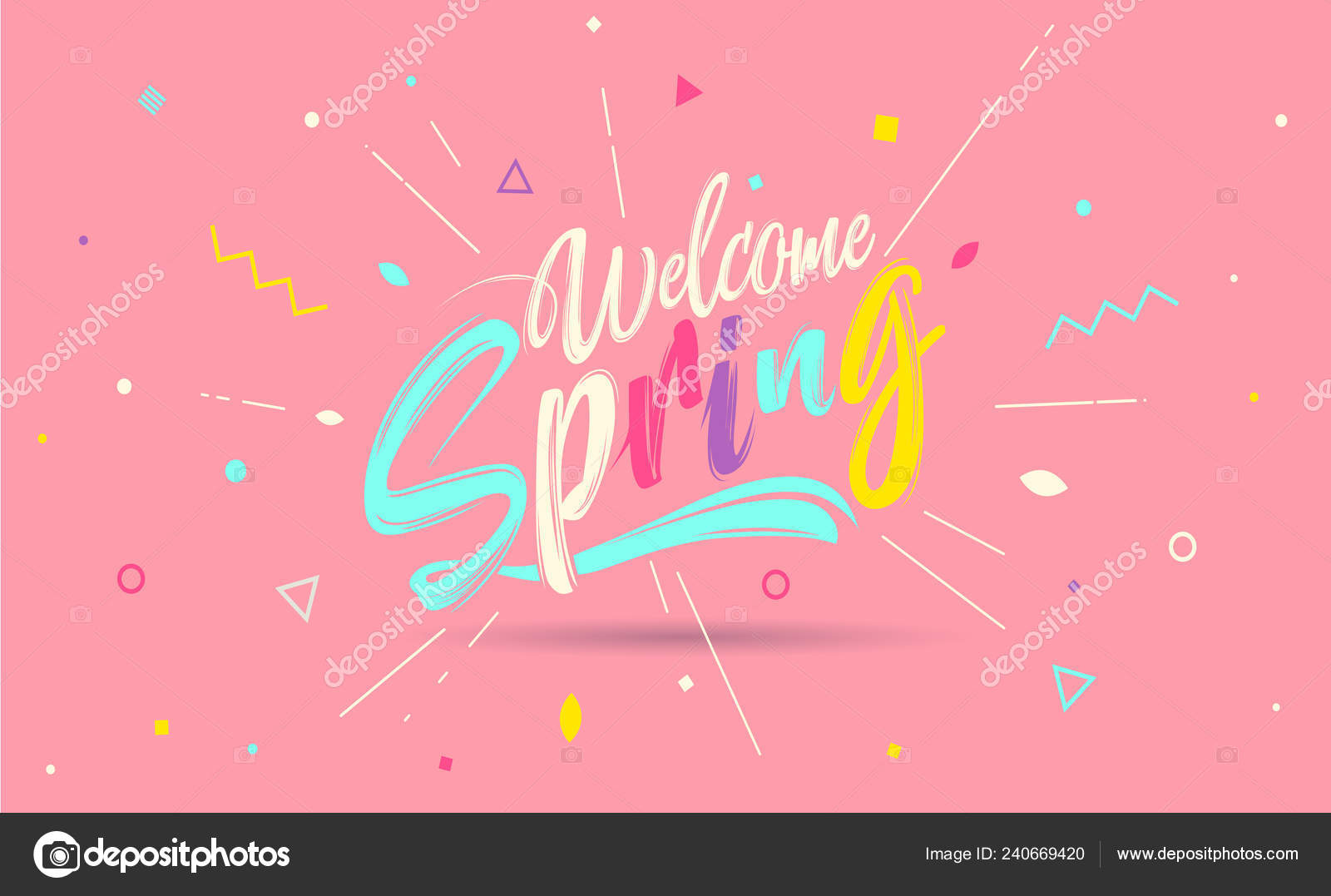 Welcome Spring Banner Trendy Textured Season Vocation Weekend Holiday Logo Vector Image By C Brainpencil1 Vector Stock Welcome Spring Banner Trendy Textured Season Vocation Weekend Holiday Logo Vector Image By C Brainpencil1 Vector Stock
