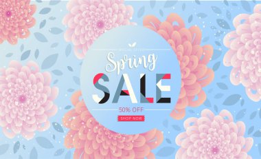 Bahar satışı büyük başlığı. Trendy dokulu. Sezon meslek, haftasonu, tatil logosu. Bahar zaman duvar kağıdı. Mutlu bahar günü. Merhaba Bahar vektör. Yazı metni. Şık modern renk stil şablonu.