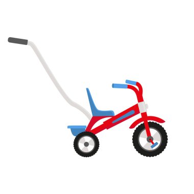 Renkli bisiklet . Vektör düz illüstrasyon .