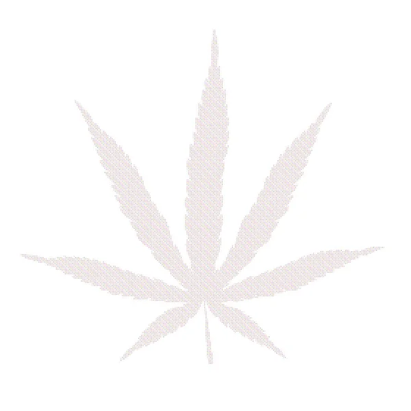 Feuille Cannabis Illustration Vectorielle Abstraite Moderne Dans Style Art Isolée — Image vectorielle