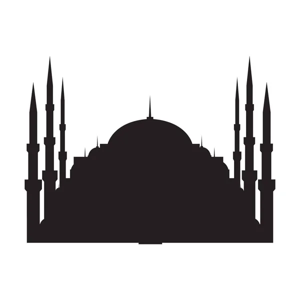 Silhouette Des Architektonischen Wahrzeichens Von Istanbul Vereinzeltes Schwarzes Symbol Auf lizenzfreie Stockillustrationen