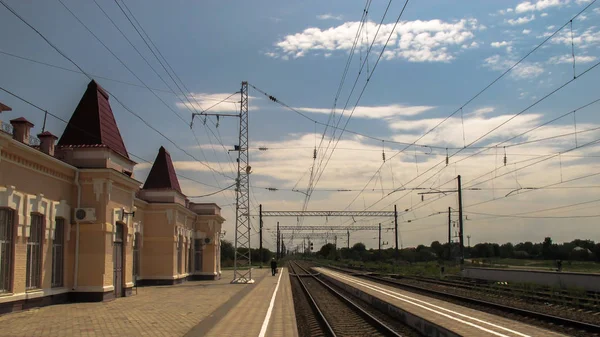 Small Railway Station Clouds — Stock Photo, Image