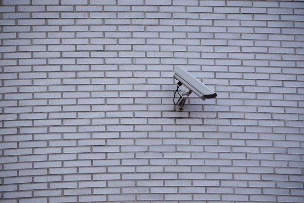 Caméra Sécurité Sur Mur — Photo