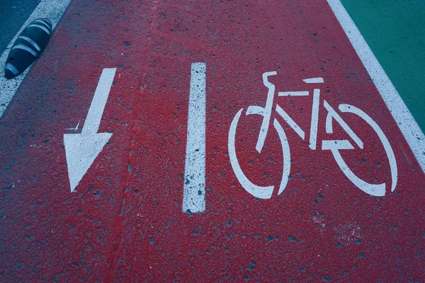 Cykel Trafiksignal Gatan Bilbao Spanien — Stockfoto