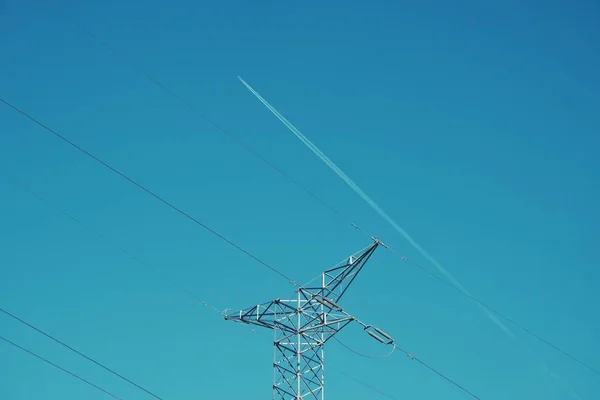 Elektrik Kulesi Gökyüzü — Stok fotoğraf