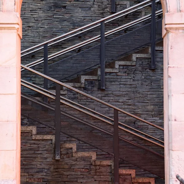 Lépcső Építészet Utcán Bilbao Spanyolország — Stock Fotó