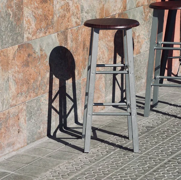 Стілець Терасі Вулиці Більбао Іспанія — стокове фото