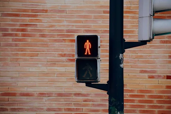 Közlekedési Lámpát Utcán Bilbao Spanyolország — Stock Fotó