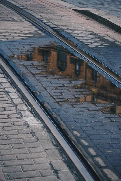 Viejas Vías Ferrocarril Estación Calle Bilbao España —  Fotos de Stock