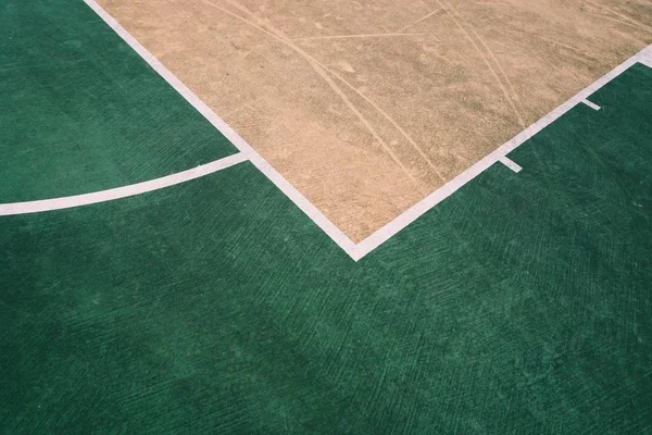 Terrain Basket Coloré Dans Rue Bilbao Espagne — Photo