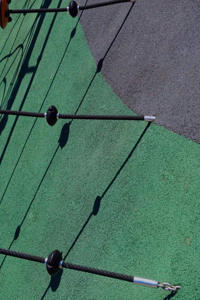 Sombras Silhuetas Parque Infantil Colorido Rua — Fotografia de Stock