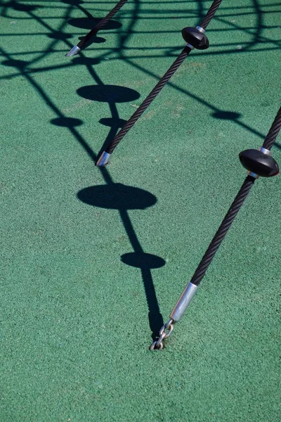 Sombras Siluetas Colorido Parque Infantil Calle — Foto de Stock