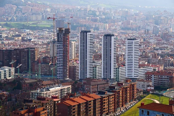 Строительство Архитектуры Городского Пейзажа Городе Бильбао Испания — стоковое фото