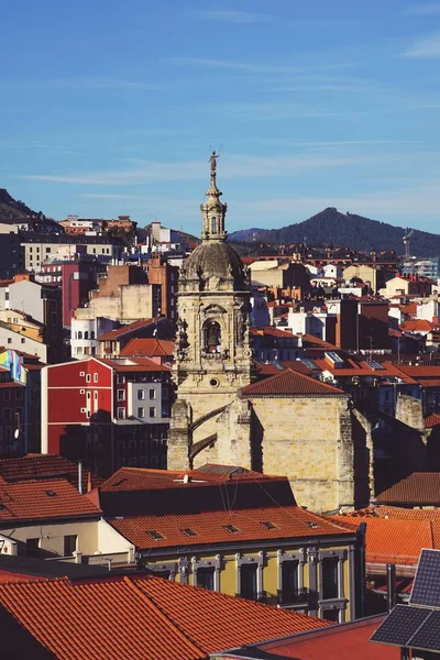 Architektura Budynku Pejzaż Miejski Bilbao Hiszpanii — Zdjęcie stockowe
