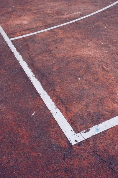 Linee Sul Campo Sportivo Calcio Strada — Foto Stock