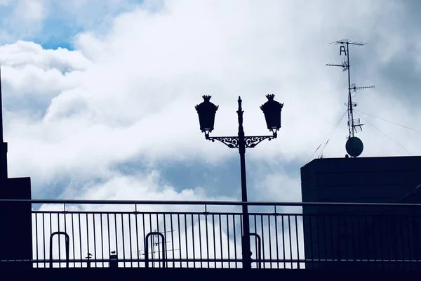 Straßenlaterne Der Straße Bilbao Stadt Spanien — Stockfoto