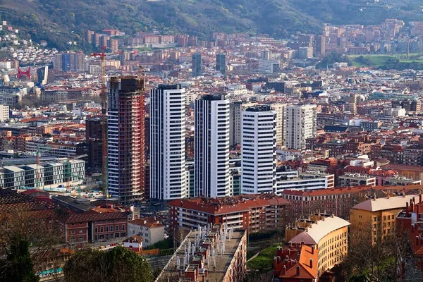 Bilbao şehir İspanya bina mimarisi ve şehir manzarası, 