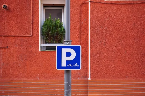 Bicycle Traffic Sign Road Street Traffic Signal City — Stock Photo, Image