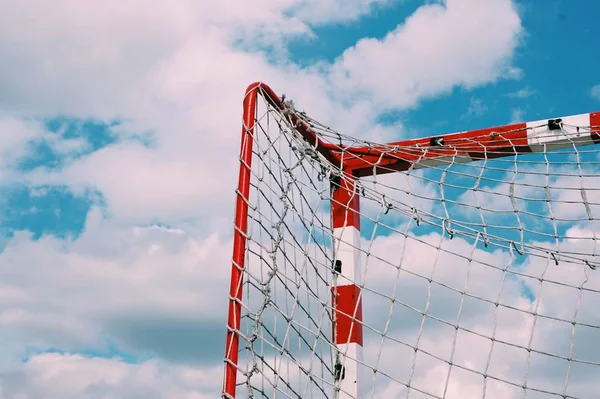 Futebol Objetivo Equipamentos Esportivos Campo Rua — Fotografia de Stock