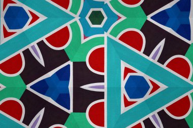 renkli arka plan dokulu desen, çizgiler ve simetrik şekiller