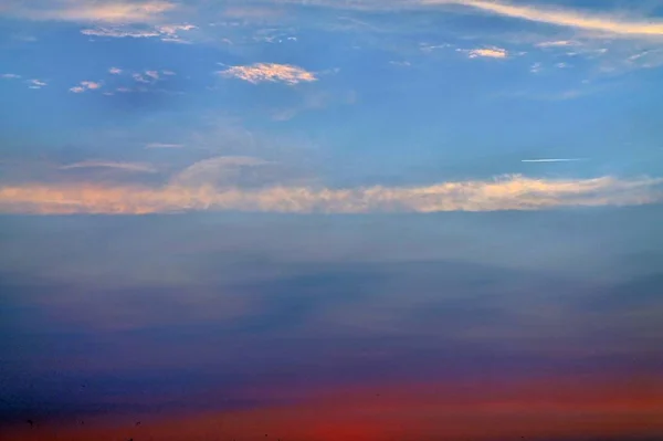 Beautiful Background Orange Sunset Clouds Sky — Stock Photo, Image