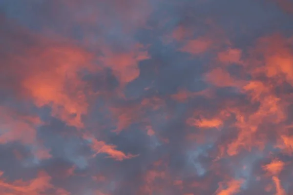 Belo Fundo Nuvens Laranja Por Sol Céu — Fotografia de Stock