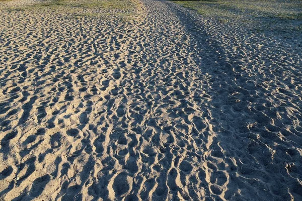 Закрытие Пляжной Песчаной Поверхности Балтийском Море Германии — стоковое фото