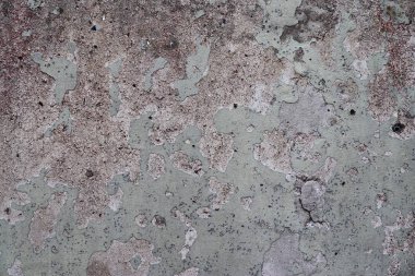 Eski ve yıpranmış çimento duvarlarında çatlaklar yakın çekim