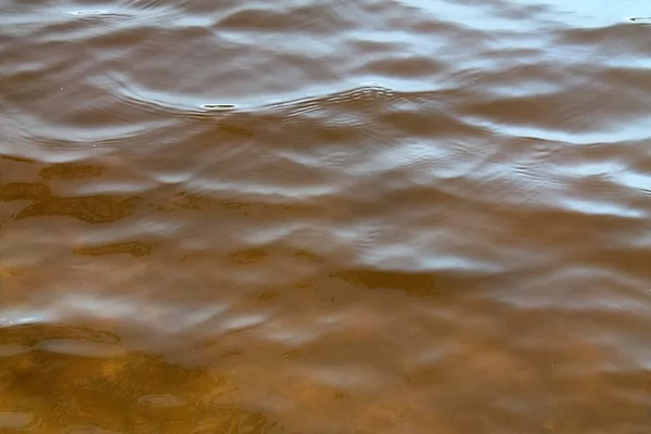 Feche Superfície Das Ondas Água Anéis Praia — Fotografia de Stock