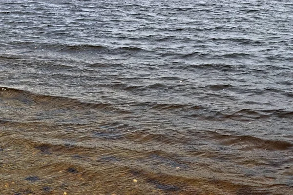 Onde Acqua Superfici Acqua Sulla Costa Sulla Spiaggia — Foto Stock