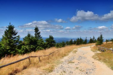 Brocken Alman Harz içinde dağın tepesine görünümlerini Panorama manzara