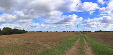 Kuzey Almanya'da bir yere güzel yüksek çözünürlüklü manzara panorama 