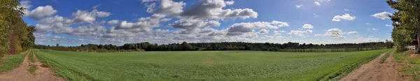 Krásné Vysoké Rozlišení Panorama Krajiny Někde Severním Německu — Stock fotografie