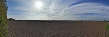 Kuzey Almanya'da bir yere güzel yüksek çözünürlüklü manzara panorama 