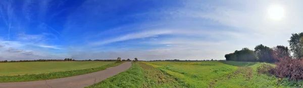 Beautiful High Resolution Landscape Panorama Somewhere Northern Germany — Stock Photo, Image