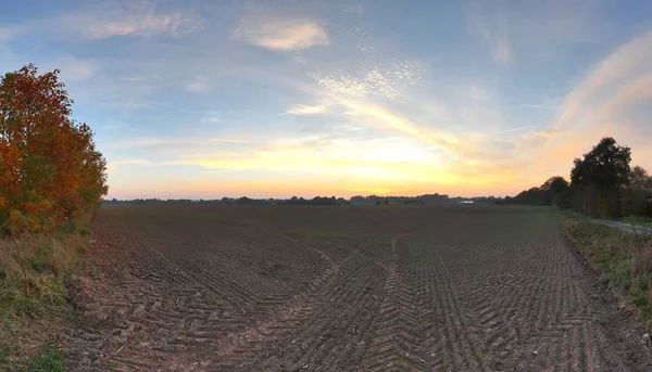 Krásné Vysoké Rozlišení Panorama Krajiny Někde Severním Německu — Stock fotografie