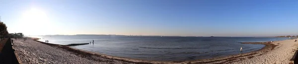 Панорама Laboe Німеччини Пляжі Балтійського Моря — стокове фото