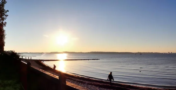 Panorama Della Spiaggia Del Mar Baltico Laboe Germania — Foto Stock