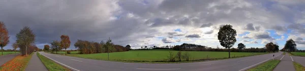 Panorama Della Vista Sulla Strada Sulla Città Europa — Foto Stock