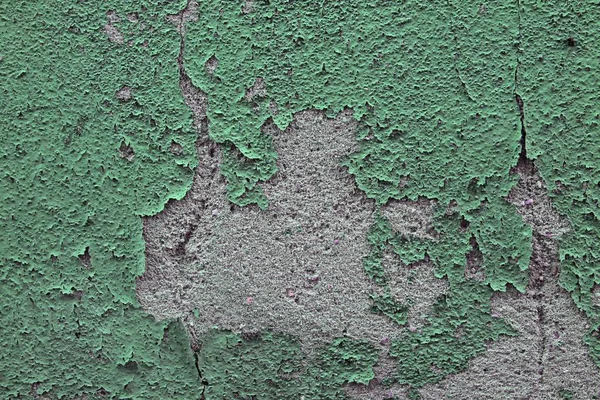 Eski Yıpranmış Boya Ile Duvarın Kabukları Çatlaklar — Stok fotoğraf