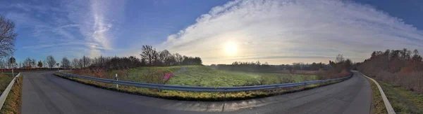 Vackra Högupplösta Panorama Över Ett Landskap Norra Tyskland — Stockfoto