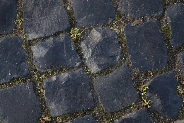 Nära Håll Ytan Kullersten Och Trottoaren Hög Upplösning — Stockfoto