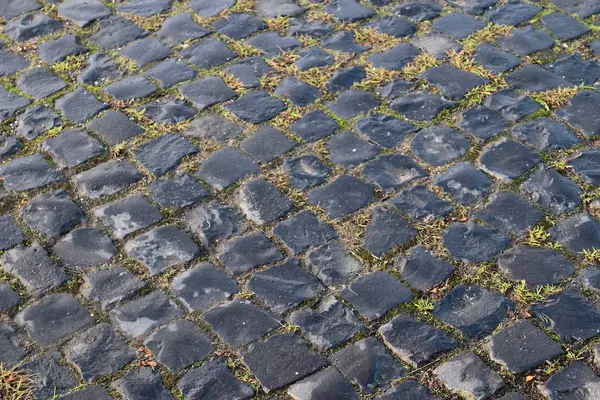 Nära Håll Ytan Kullersten Och Trottoaren Hög Upplösning — Stockfoto