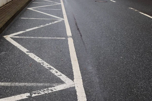 Schilder Und Zahlen Auf Deutschen Straßen Gemalt — Stockfoto